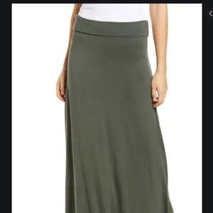 Loveappella Green Maxi Skirt